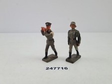 2x Soldaten LINEOL 1x mit Querflöte 1x mit Stahlhelm um 1930/40 alt #247716