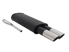 NOVUS Sportauspuff Endschalldämpfer 2x76mm MS-Design passend für VW Passat 35i