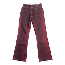 Wrangler Jeans Weinrot Damen "Western Style" 32cm Bundweite 70cm Schrittlänge