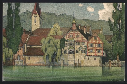 Künstler ernst e - künstler-ak,