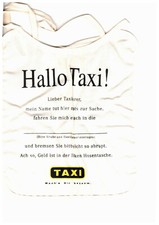 Latz Hallo Taxi Scherzartikel