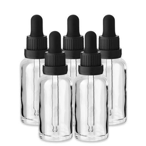 Glasflasche klar ml - 30, mit