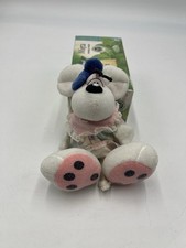 Diddl Maus Stofftier Weiß Kleid Alt Vintage Retro Kuscheltier Autonapf ca. 15 cm