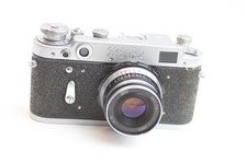 Russische Analogkamera, 35 mm, FED 2, mit fed N-61 2,8/52