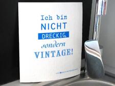 Spüllappen "Ich bin nicht dreckig,sondern Vintage" Putztuch Schwammtuch Spültuch