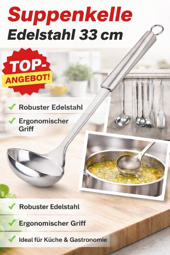 Suppenkelle edelstahl cm - edelstahl, 33