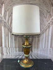 VINTAGE TISCHLAMPE BAROCK STIL FUSS AUS HOLZ MASSIV GEFASST