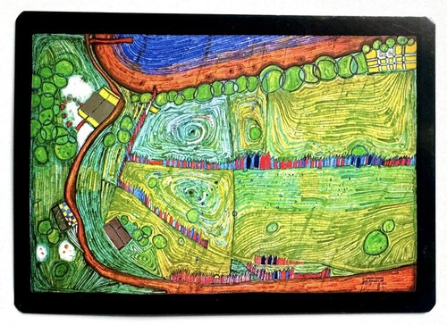 Postkarte hundertwasser - postkarte,