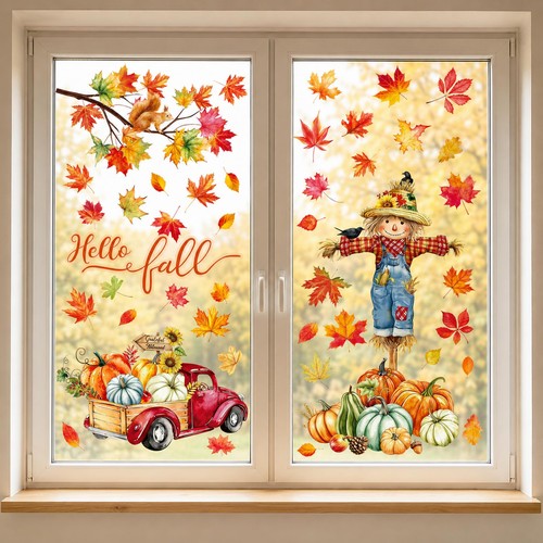 Fensterbilder herbstdeko - fensterbilder,