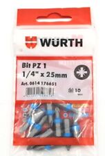 WÜRTH PROFI BIT - 10 Stück  PH1-PH2-PH3-PZ1-PZ2-PZ3  Kreuz Kreuzschlitz 1/4 Zoll