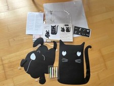 Neu Pinnwand selbstklebende Kreidetafeln  Hund & Katze Kreidestifte Kühlschrank