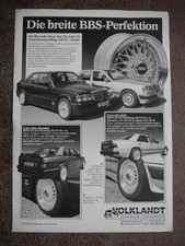 Prospekt BBS Alu Felgen für Mercedes W201 190er + W124 300er Motorsport