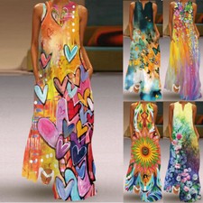 Boho-Damen-Maxikleid Mit
