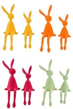 Hase klara beflockt sitzend - beflockt,
