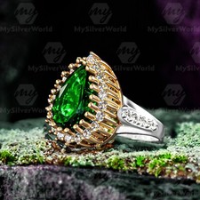 925 Sterling Silber grüner Stein türkischer Hurrem Sultan Damen Ring