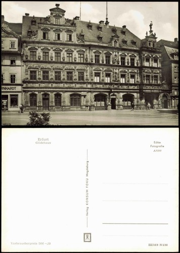 Ansichtskarte erfurt gildehaus - ansichtskarte,