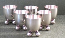 6 WMF Eierbecher Kugelfüße Bauhaus Breuhaus versilbert