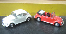 1:24 2 gebaute und bemalte VW Käfer im Set "Gebraucht"(012W)