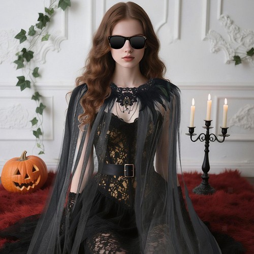 Gothic halloween umhang mit - gothic,