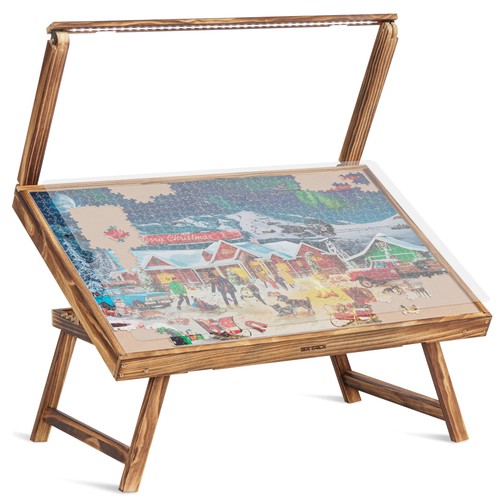 Puzzletisch aus holz mit - puzzletisch,