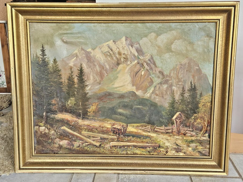 ölgemälde zugspitze - Ölgemälde, v