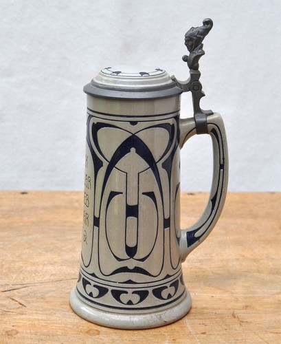 Jugendstil bierkrug - jugendstil,