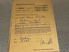 Miele Moped  Betriebserlaubnis 2436a 1961 Sachs Motor 50