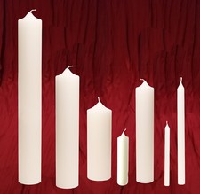 Kirchenkerze Altarkerze Kaminkerze 20-40x 2-10 Ø cm 10%BW RAL-Qualität+Dornloch