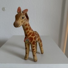 STEIFF - Stehende Giraffe - Mit Brustschild, 14cm Hoch - Jahr: ca.1970 bis 1972