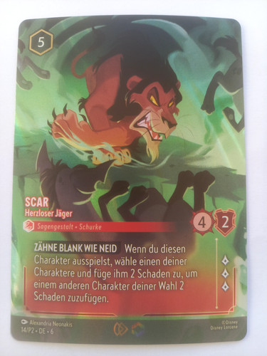 Disney lorcana karte scar - karte,