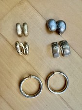 Konvolut Vintage Retro Schmuck Diverse Ohrclips Ohrschmuck Ohrringe Gold/Silber