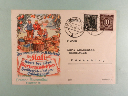 Kontrollrat werbe postkarte - kontrollrat, werbe-postkarte
