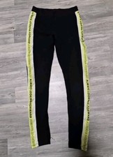 H&M dicke Leggings Jerseyleggings Leggin Hose schwarz neongrün  ❤❤ ❤ ❤ ❤ Gr. 170