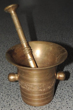 Vintage Bronze Mörser ca. 12,5cm Dekor Sammler