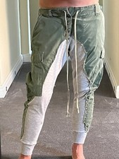 Greg Lauren 1 Jungle Grey Slim Lounge Pant Cargo Hose Mix Unikat wNEU NP740,-