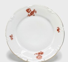 TELLER Kuchenteller Blumendekor Goldrand Zeh Scherzer Bavaria 50Jahre Ø 19,5cm