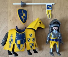 Playmobil Ritter mit Pferd aus Set 4153 Ritterturnier Fahne Rüstung Helm Schild