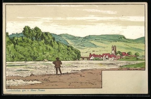 Künstler hans thoma - künstler-ak,