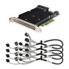 LSI 9300-16i 12G HBA PCIe 3.0 x8 HBA Controller 4xKabel mit Bracket SATA / SAS