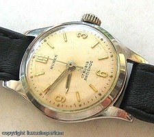 *Dau Marke Huber Münchner Juwelier Damenuhr 50er Jahre Handaufzug Stahl Damen