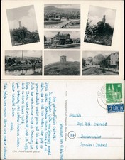 Ansichtskarte Gensungen-Felsberg (Hessen) Bahnhof, Fabrik, Straßen 1950