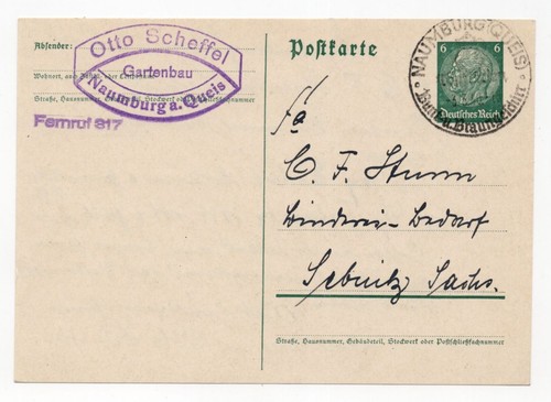 Postkarte naumburg queis - naumburg,