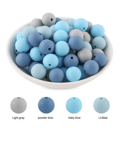 Silikonperlen 9mm mix 50 - mix, je