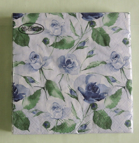 Servietten rosen blau - 20,
