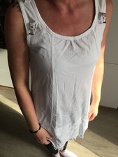 Damen-Sommerkleid, Street one, Tunika, weiß, mit Rüschenn Gr.ca 38/40 ,A-Linie