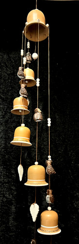 Keramik mobile windspiel eule - keramik,