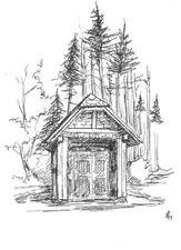 Original Tuschezeichnung