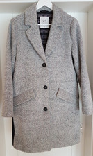 Q/S designed by: hellgrauer/schwarzer Seitenstreifen * Wollmantel Mantel  Gr. S