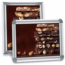 DIN A4 Alu Klapprahmen Plakatrahmen Klemmrahmen Werberahmen m. Folie 25mm Profil