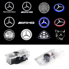 2x Mercedes Benz Stil Logo Tür Einstieg Beleuchtung Licht Emblem Auto LED